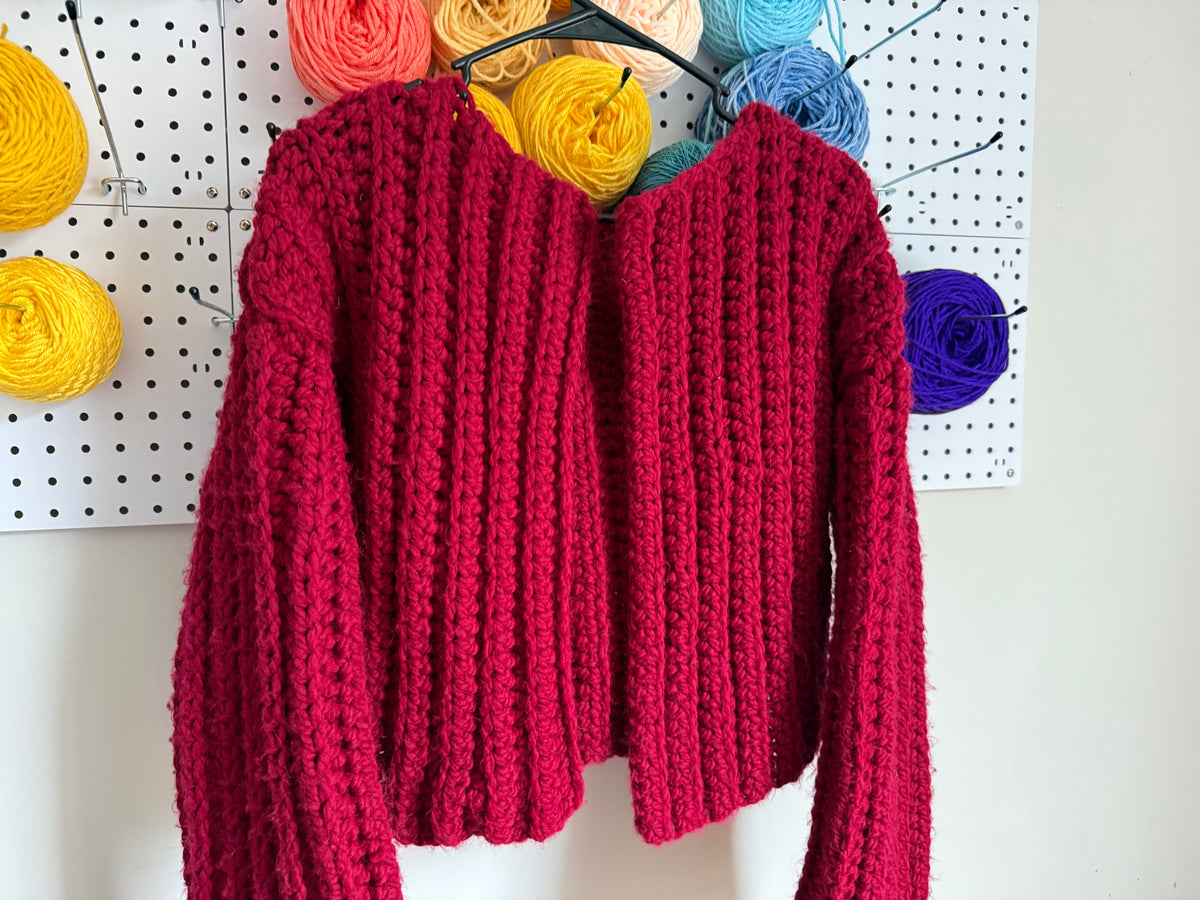 CHUNKY CARDIGAN PATTERN - beginner