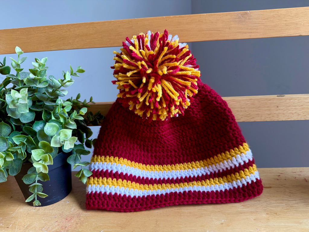 NFL INSPIRED BEANIE PATTERN - beginner