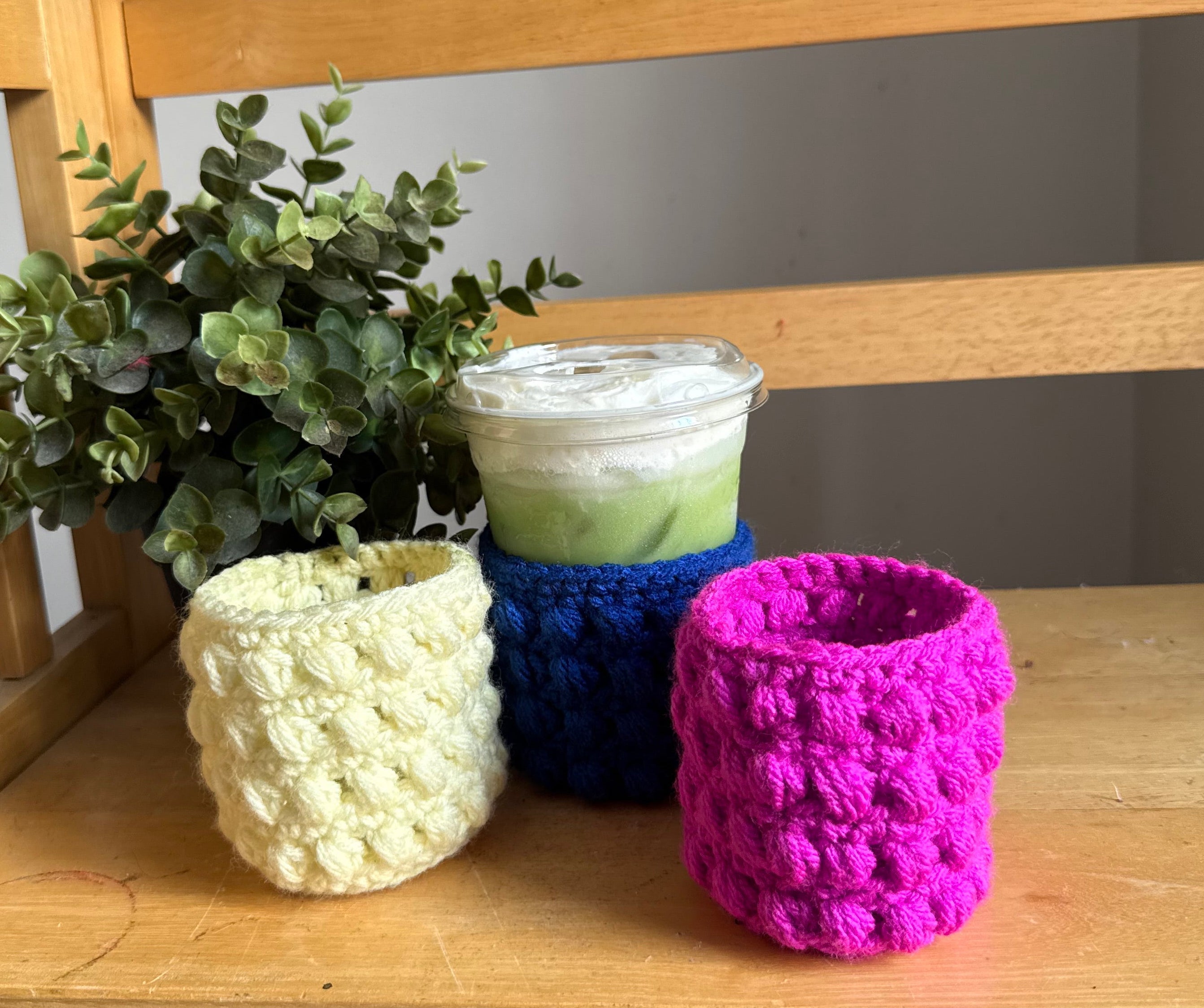 BUBBLE BREW CUP COZY PATTERN
