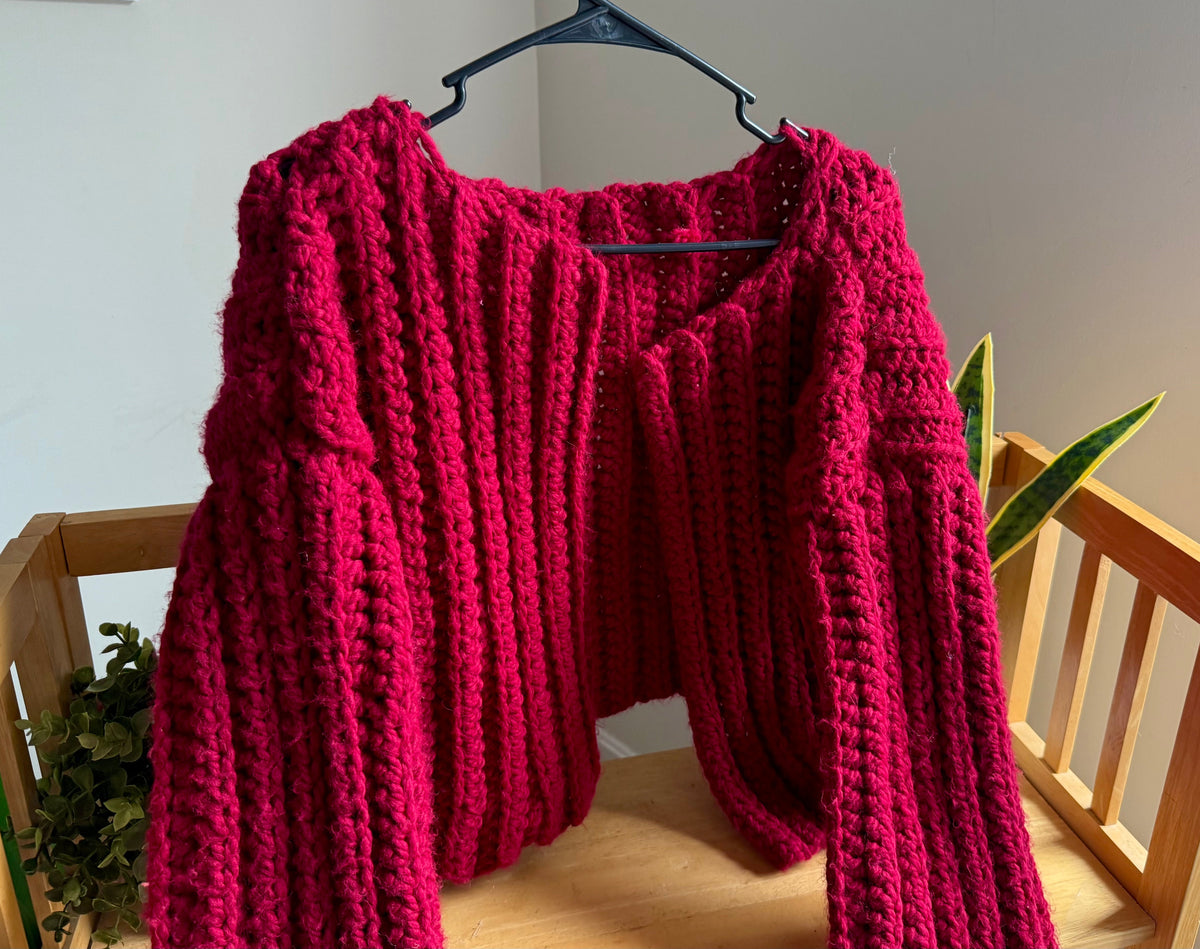 CHUNKY CARDIGAN PATTERN - beginner