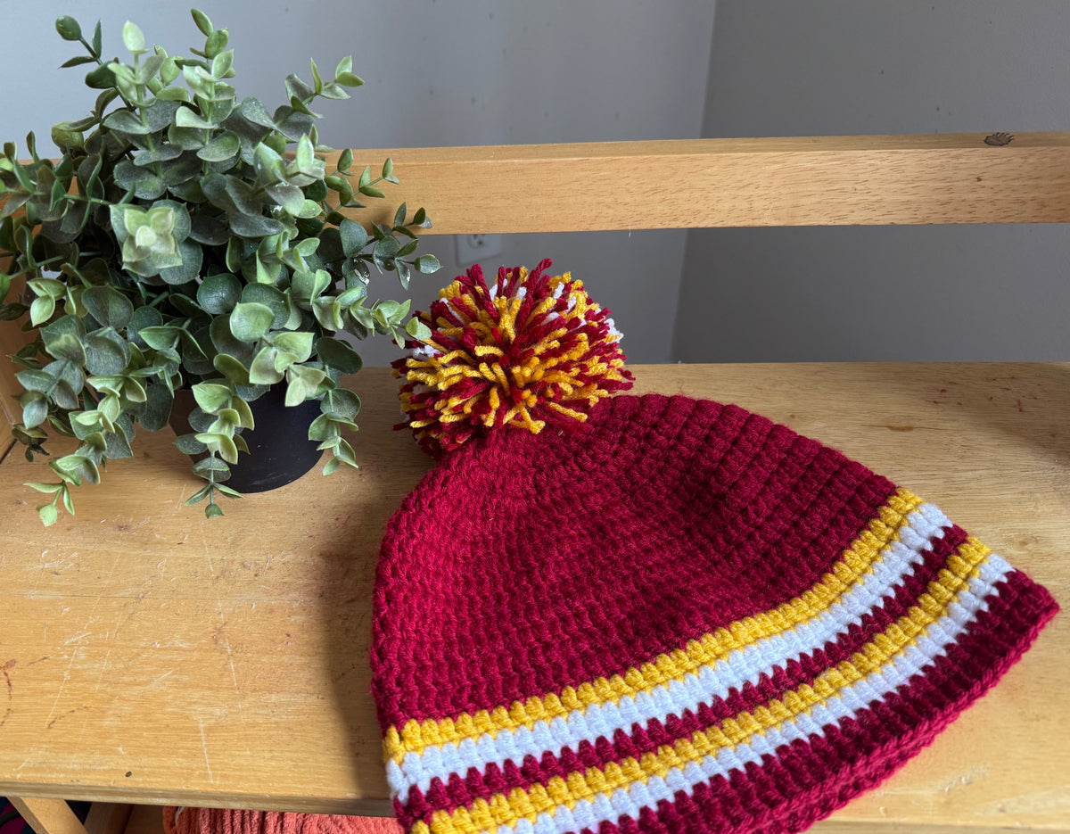 NFL INSPIRED BEANIE PATTERN - beginner